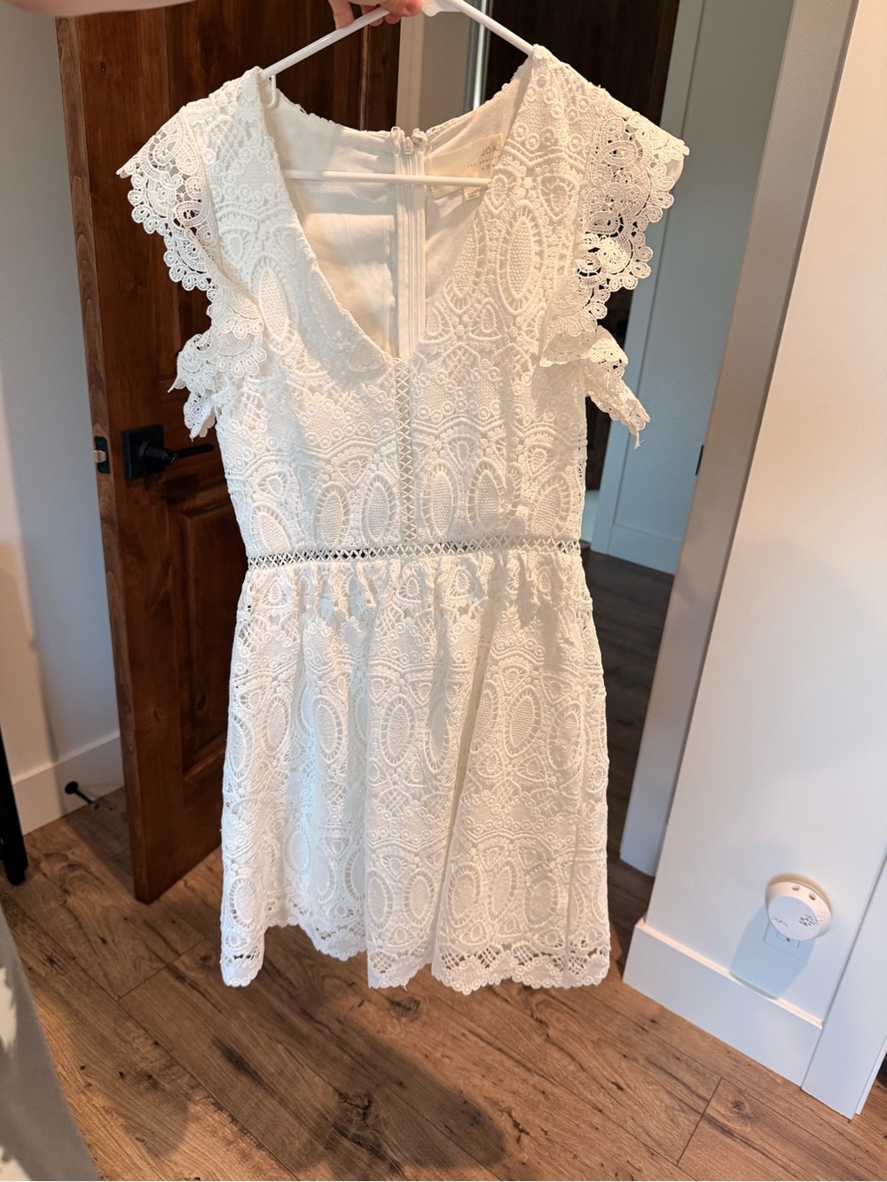 J.O.A. White Lace V-Neck Mini Dress